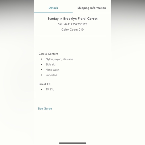 Anthropologie Sunday in Brooklyn corset top - Picture 4 of 4